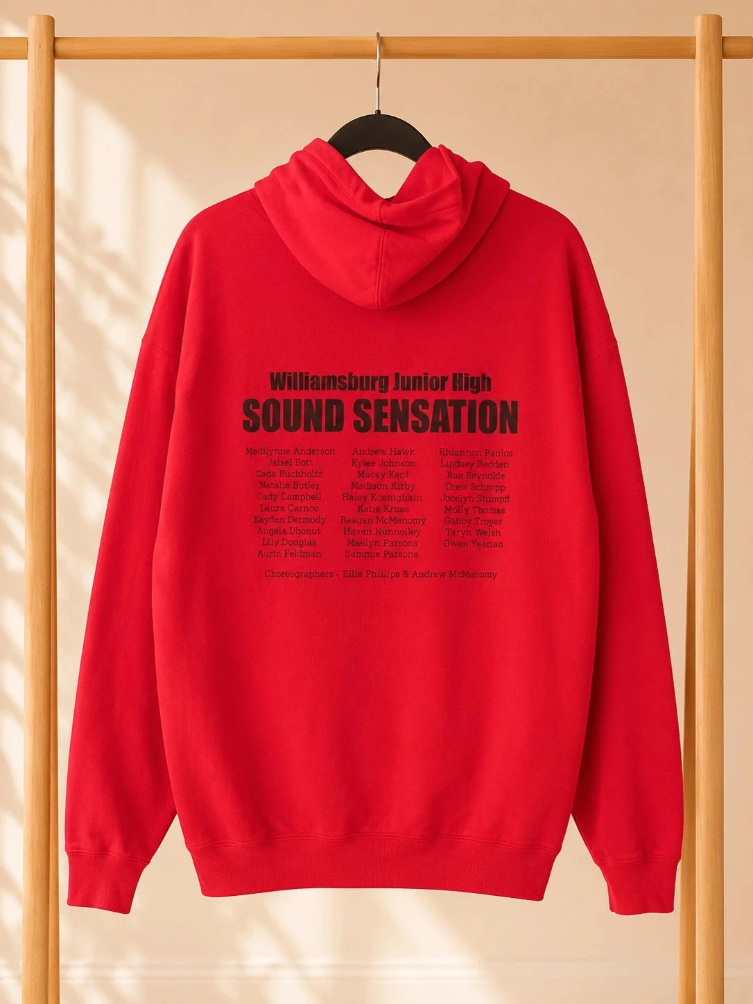 Rode hoodie Williamsburg Sound Sensation - XL/XXL unisex vintage US – photo 2